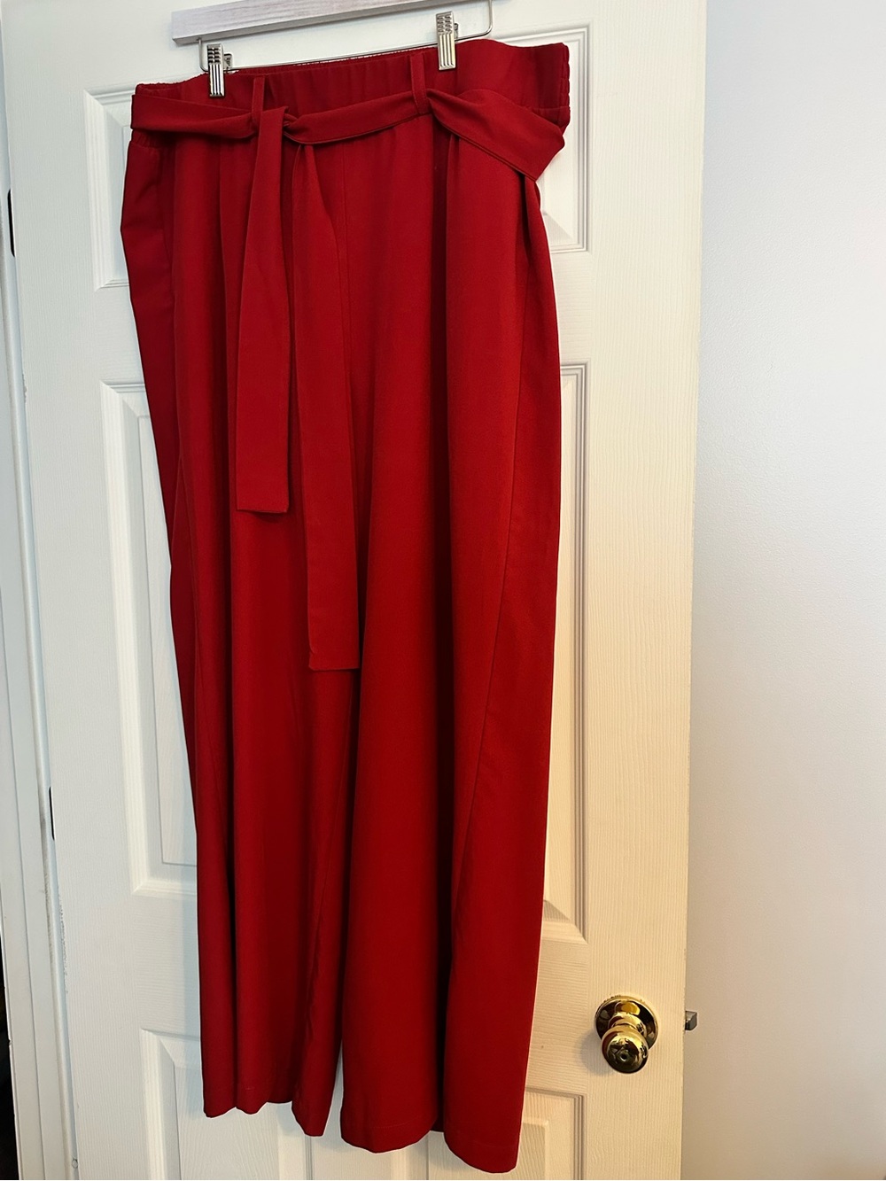 Torrid Tie-Waist Wide Leg Pants - Red